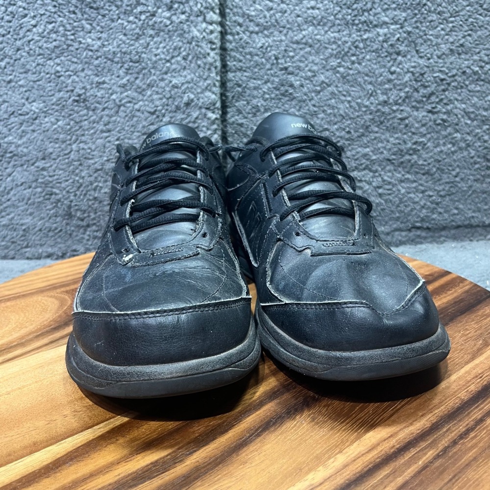 New Balance 577 Mens Black Leather Lace Up Walking Shoes Size 13‎ NO INSOLES - Picture 4 of 12